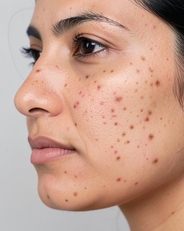 Pigmentation correction before view